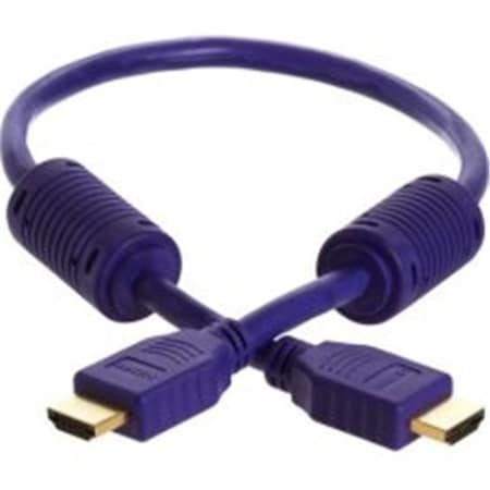 Cmple Cmple 994-N 28AWG HDMI Cable with Ferrite Cores - Purple - 1.5FT 994-N
